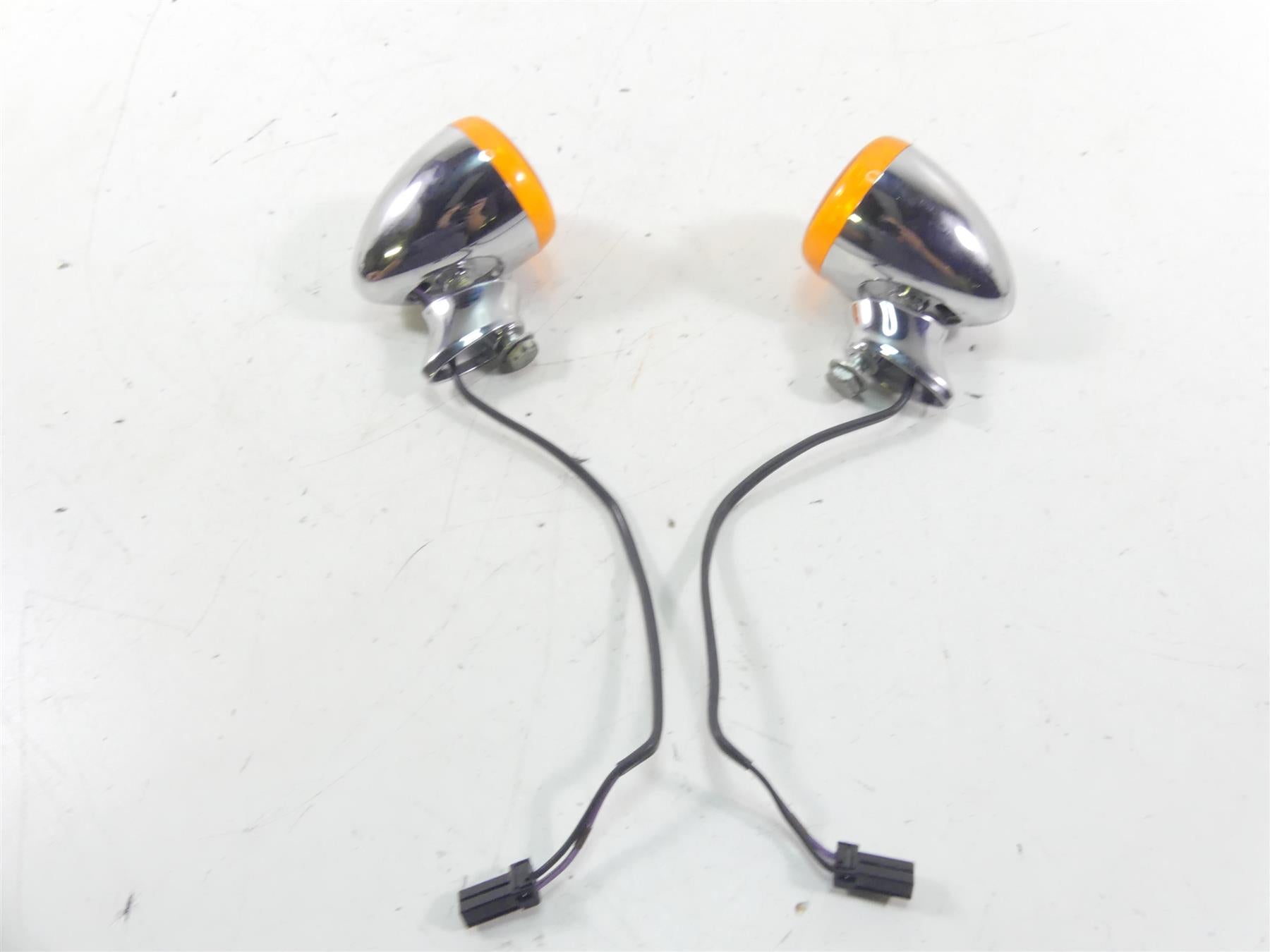 2009 Harley FXDF Dyna Fat Bob Rear Chrome Blinker Turn Signal Set 68977-00 {{ shop.shopifyCountryName }} - Mototech271