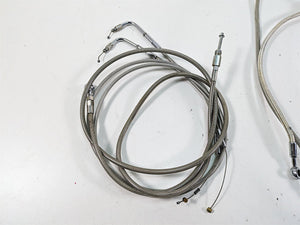 2009 Harley Dyna FXDFSE CVO Fat Bob 10" Handlebars Brake Throttle Clutch Cables