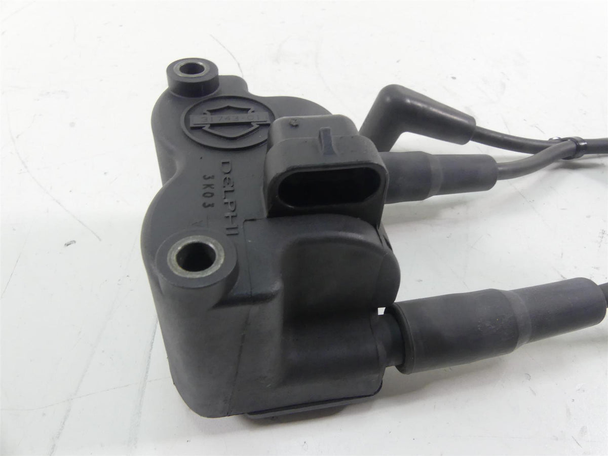 2004 Harley FXDWGI Dyna Wide Glide Ignition Coil Wires Plugs & Cover 31743-01 {{ shop.shopifyCountryName }} - Mototech271
