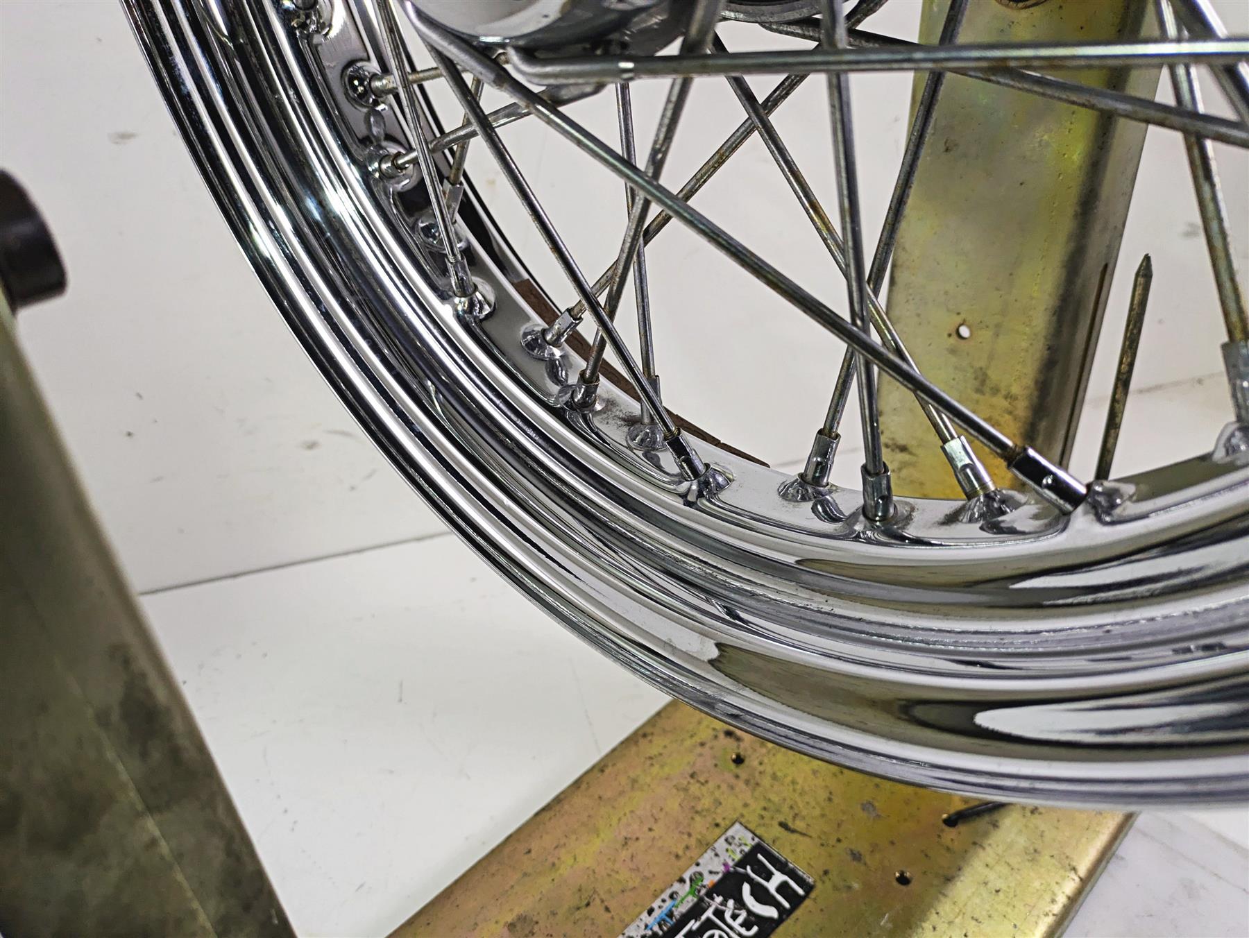 2016 Harley FLSTC Softail Heritage Front Wheel Rim & Cover 16x3 Wobble 41559-08 {{ shop.shopifyCountryName }} - Mototech271