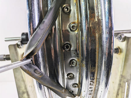 2016 Harley FLSTC Softail Heritage Front Wheel Rim & Cover 16x3 Wobble 41559-08 {{ shop.shopifyCountryName }} - Mototech271