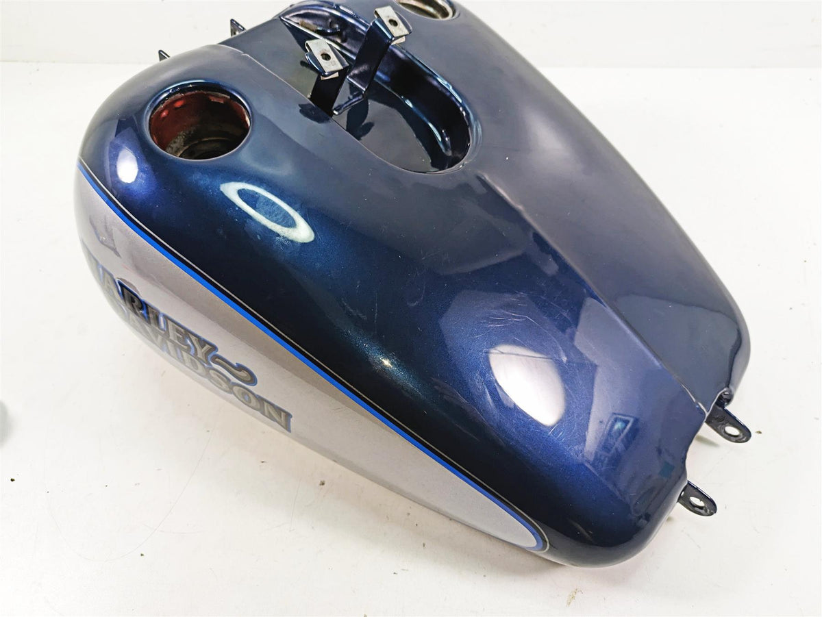 1999 Harley Dyna FXDL Low Rider Blue Diamond Ice Fuel Gas Tank -Read 61054-96 {{ shop.shopifyCountryName }} - Mototech271