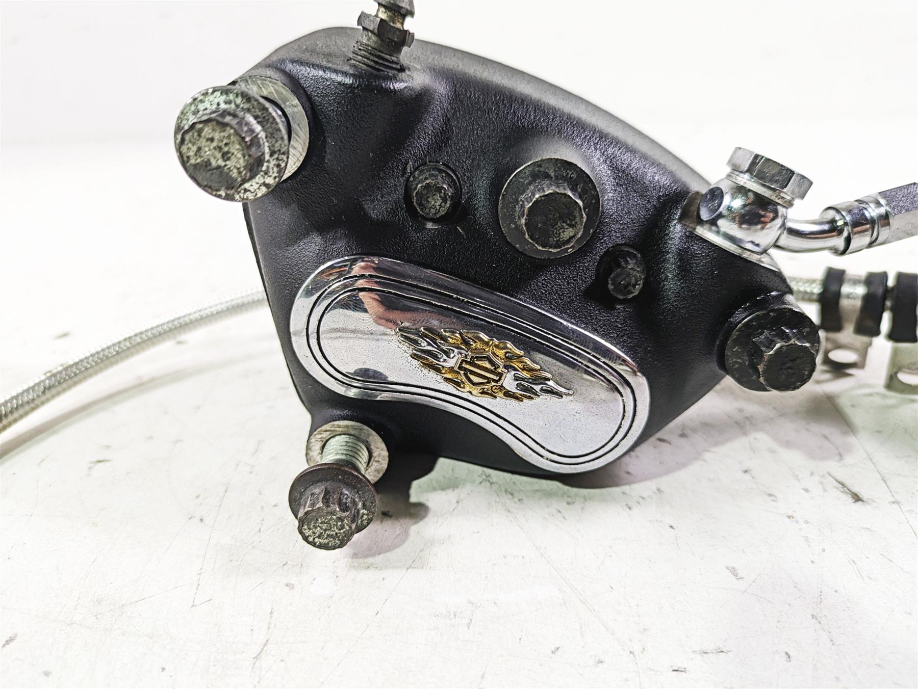 2002 Harley FLSTC Softail Heritage Classic Front Brake Caliper + Line 44046-00D {{ shop.shopifyCountryName }} - Mototech271