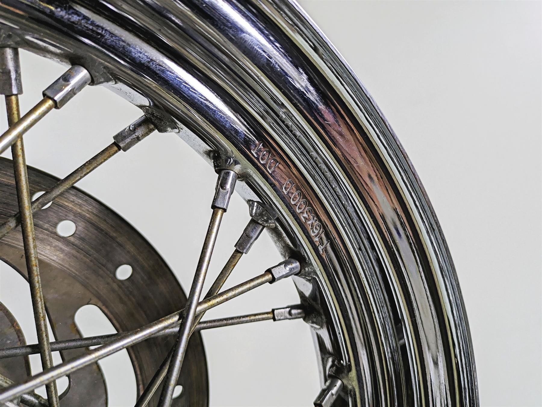 2008 Harley FLSTC Softail Heritage 16x3 Rear Wheel Spoke Rim 40700-08A {{ shop.shopifyCountryName }} - Mototech271