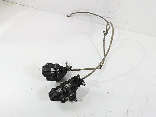 2006 Triumph Rocket 3 Front Brake Caliper Set & Lines T2020837 T2020388 | Mototech271