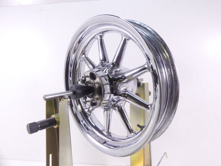 2009 Harley Touring FLHRC Road King Front 9 Spoke Chrome Rim Wheel 16x3 40960-09 {{ shop.shopifyCountryName }} - Mototech271