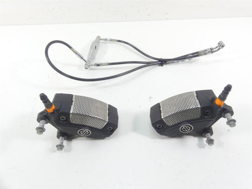 2011 Harley VRSCF Muscle Rod Front Brake Caliper + Lines Set 44732-08 44731-08 | Mototech271