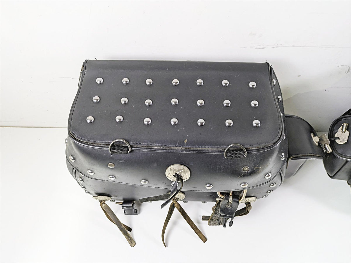 2002 Indian Spirit Deluxe Studded Leather Saddlebag & Mount & Keys Set READ {{ shop.shopifyCountryName }} - Mototech271