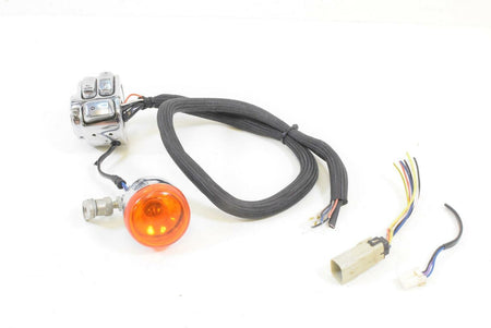 2008 Harley FXDWG Dyna Wide Glide Chrome Left Control Switch & Blinker 71597-96B {{ shop.shopifyCountryName }} - Mototech271