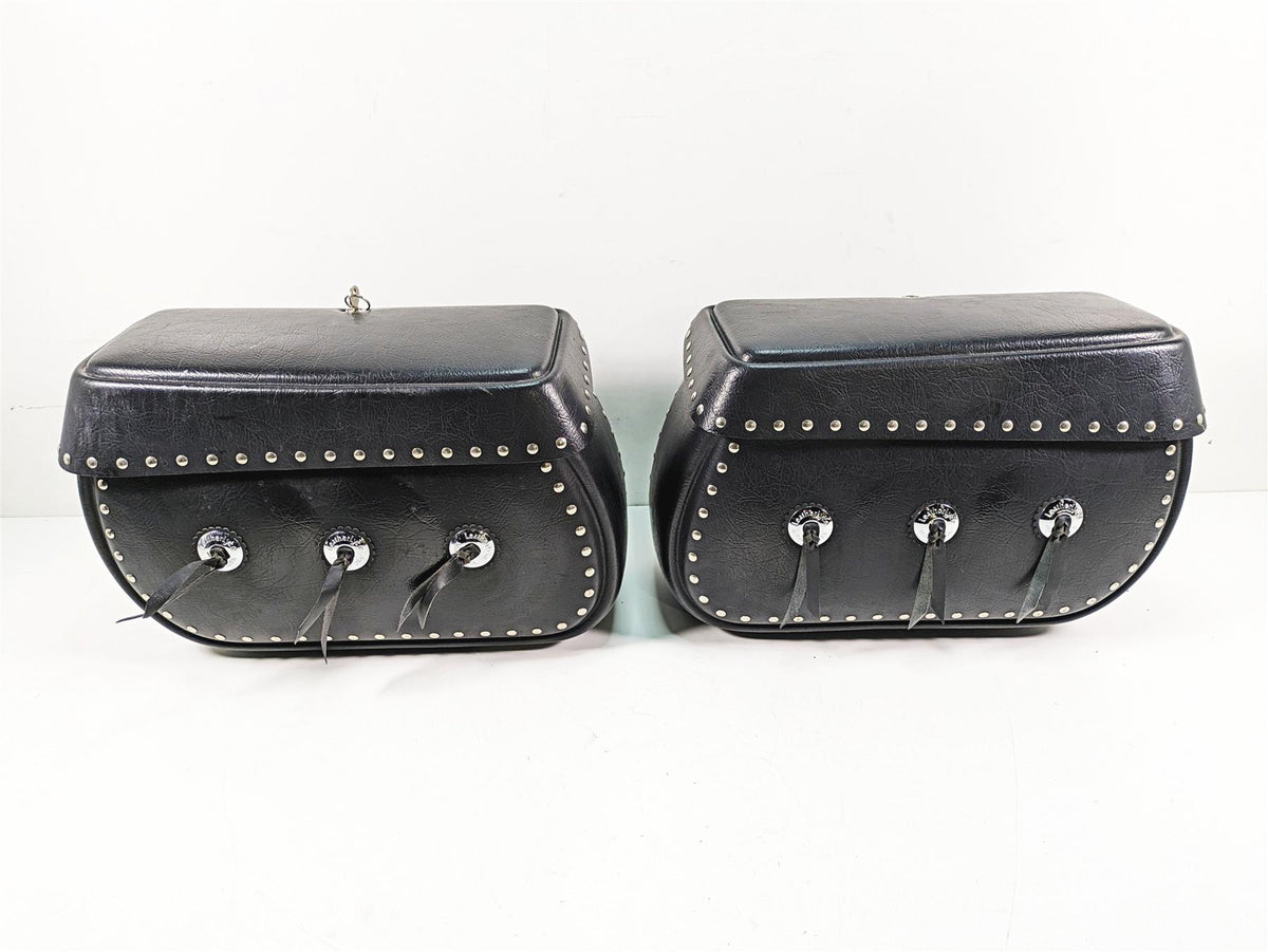 2006 Honda VT1100 C2 Shadow Leatherlyke Studded Saddlebag Saddle Bag Set ACC310 {{ shop.shopifyCountryName }} - Mototech271