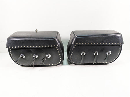 2006 Honda VT1100 C2 Shadow Leatherlyke Studded Saddlebag Saddle Bag Set ACC310 {{ shop.shopifyCountryName }} - Mototech271
