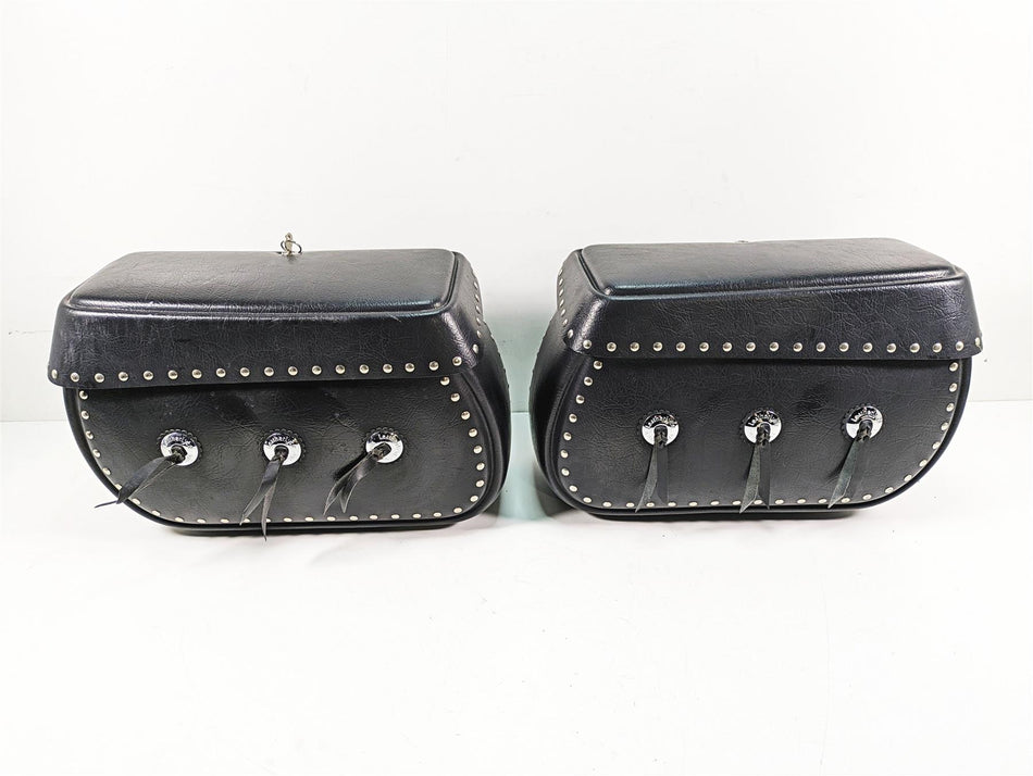 2006 Honda VT1100 C2 Shadow Leatherlyke Studded Saddlebag Saddle Bag Set ACC310 {{ shop.shopifyCountryName }} - Mototech271