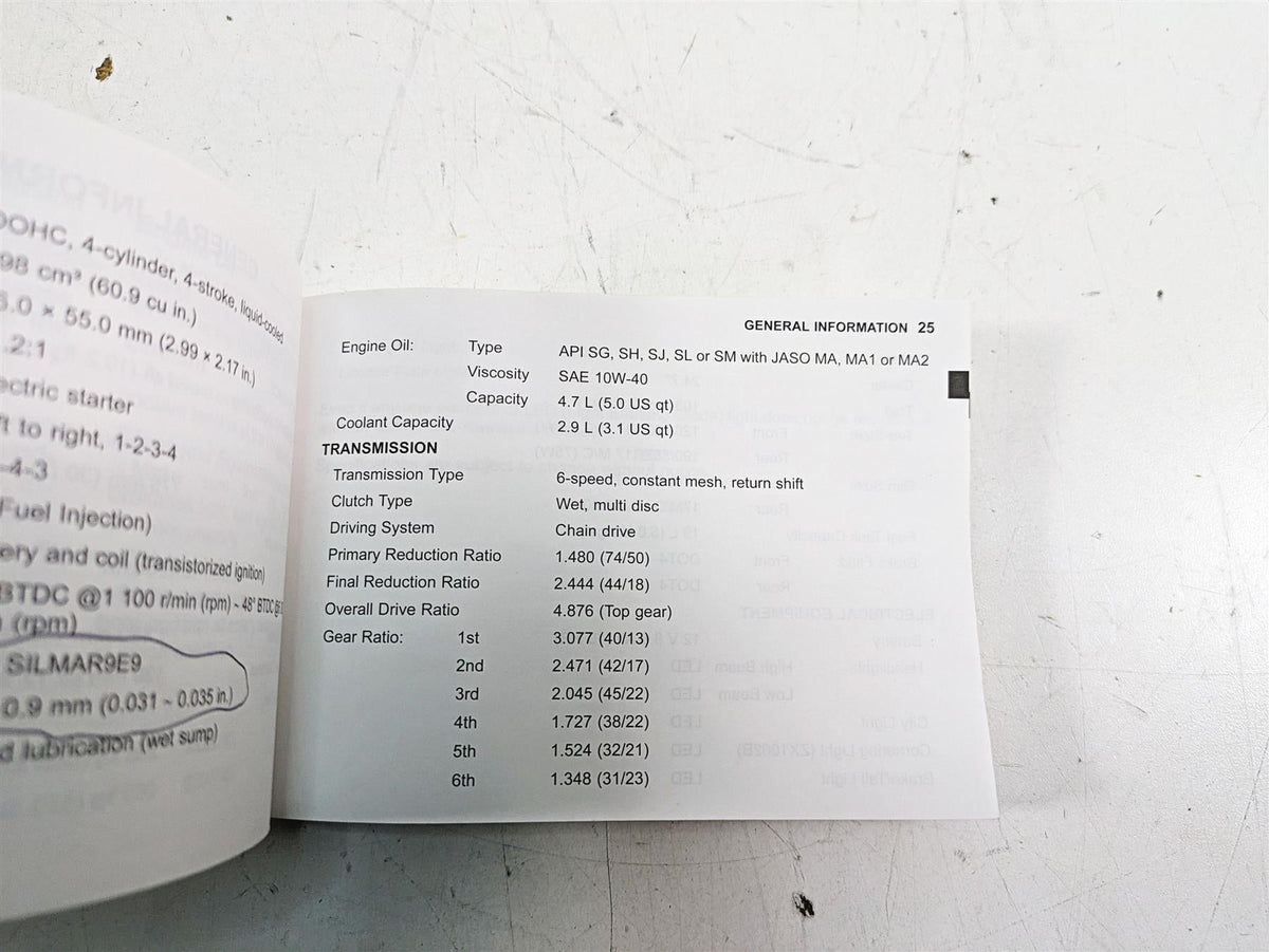 2018 Kawasaki ZX1002 Ninja H2 SX Owners Manual Booklet ZX1002AJ/BJ 99987-0050 {{ shop.shopifyCountryName }} - Mototech271