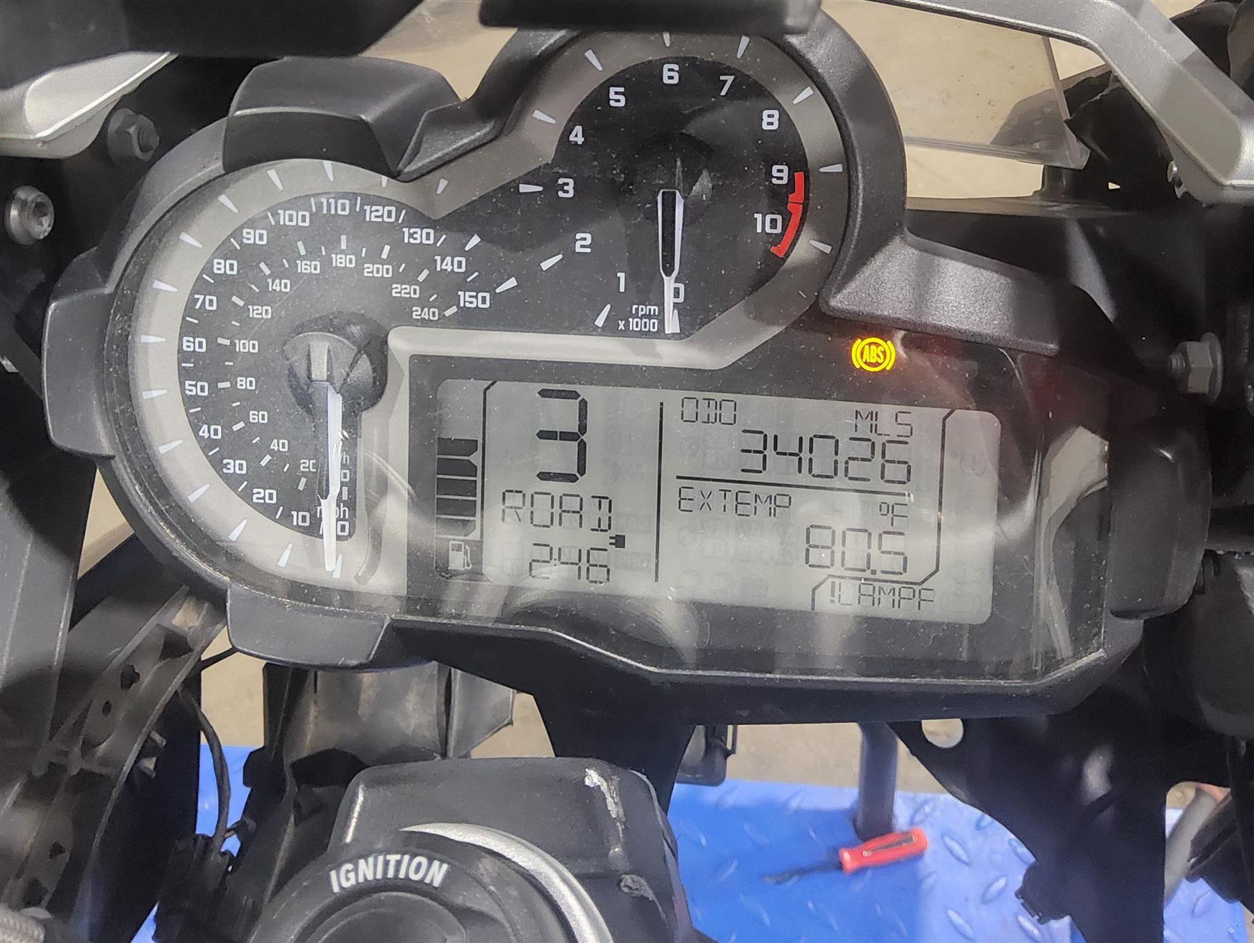 2016 BMW R1200GS GSW K50 Speedometer Gauges Instrument 34k 62118567882 {{ shop.shopifyCountryName }} - Mototech271