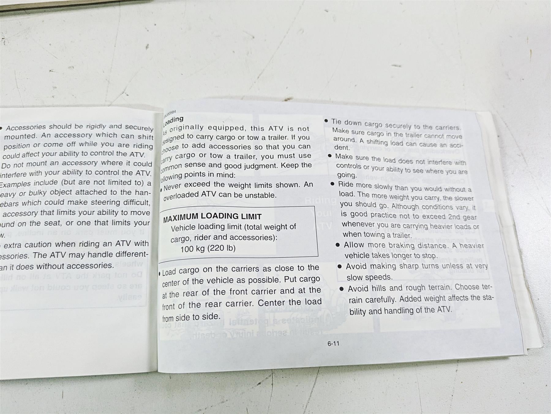 2001 Yamaha Banshee YFZ350 Owners Manual & Tips Book 5FK-28199-13 {{ shop.shopifyCountryName }} - Mototech271