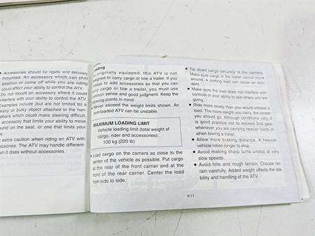 2001 Yamaha Banshee YFZ350 Owners Manual & Tips Book 5FK-28199-13 {{ shop.shopifyCountryName }} - Mototech271