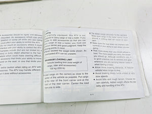 2001 Yamaha Banshee YFZ350 Owners Manual & Tips Book 5FK-28199-13 | Mototech271