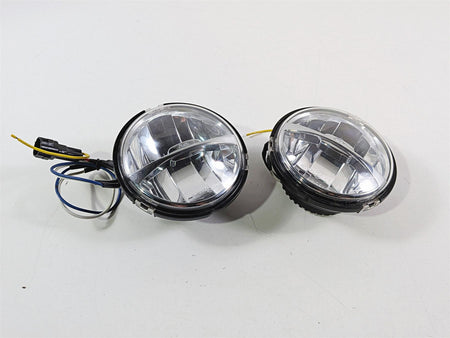 2015 Indian Chieftain Front Fog Spot Passing Light Lamp + Knob Set -Read 2412962-Mototech271