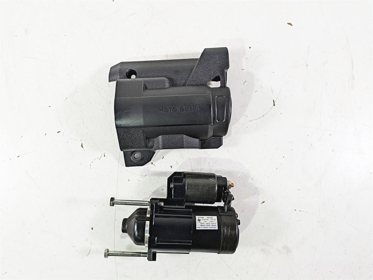 2016 Moto Guzzi Stelvio 1200 8V NTX Engine Starter Motor & Cover GU05730730 {{ shop.shopifyCountryName }} - Mototech271