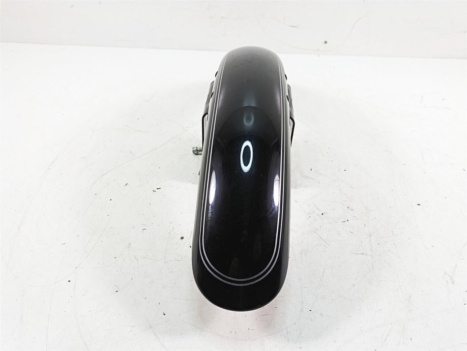 2007 Harley Sportster XL1200 C Front Fender Vivid Black Silver Stripe 58998-83 {{ shop.shopifyCountryName }} - Mototech271