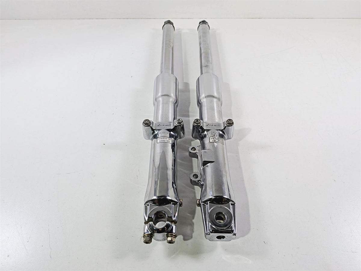 2005 Harley Softail FLSTFSE CVO Fat Boy Chrome Front Fork Leg Set 46310-05 46312-05-Mototech271