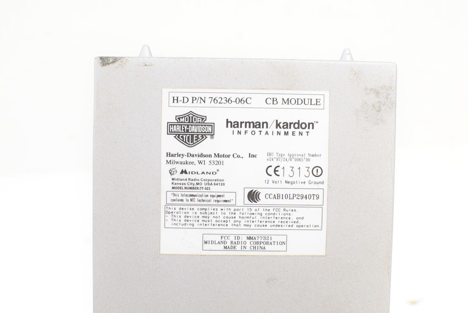 2012 Harley Touring FLHTK Electra Glide Harman Kardon Cb Module 76236-06C {{ shop.shopifyCountryName }} - Mototech271
