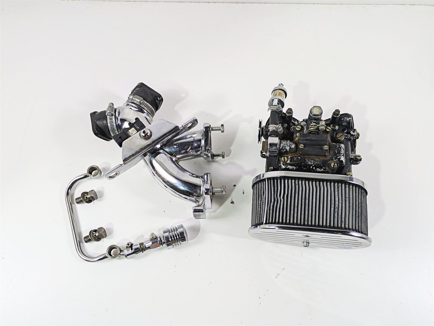 1998 Harley Touring FLHRCI Road King Dellorto Dual Throat Carburetor Set DHLA40