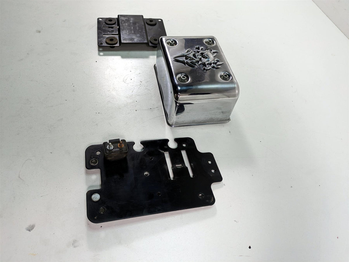 2000 Harley Dyna FXDL Low Rider Electrical Box Carrier & Chrome Cover 66333-99 {{ shop.shopifyCountryName }} - Mototech271
