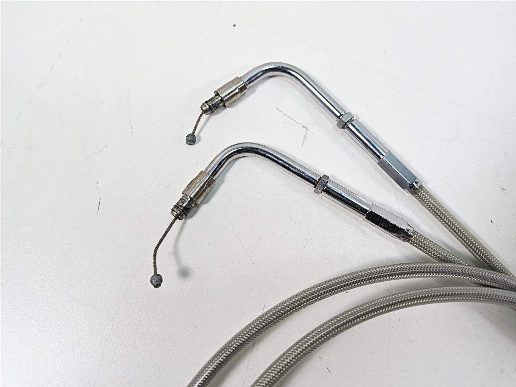 2009 Harley Dyna FXDFSE CVO Fat Bob 10" Handlebars Brake Throttle Clutch Cables {{ shop.shopifyCountryName }} - Mototech271