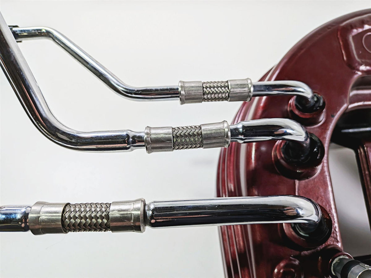 2009 Harley FXCWC Softail Rocker Oil Tank & Lines Deep Red Pearl Set 62546-08 {{ shop.shopifyCountryName }} - Mototech271