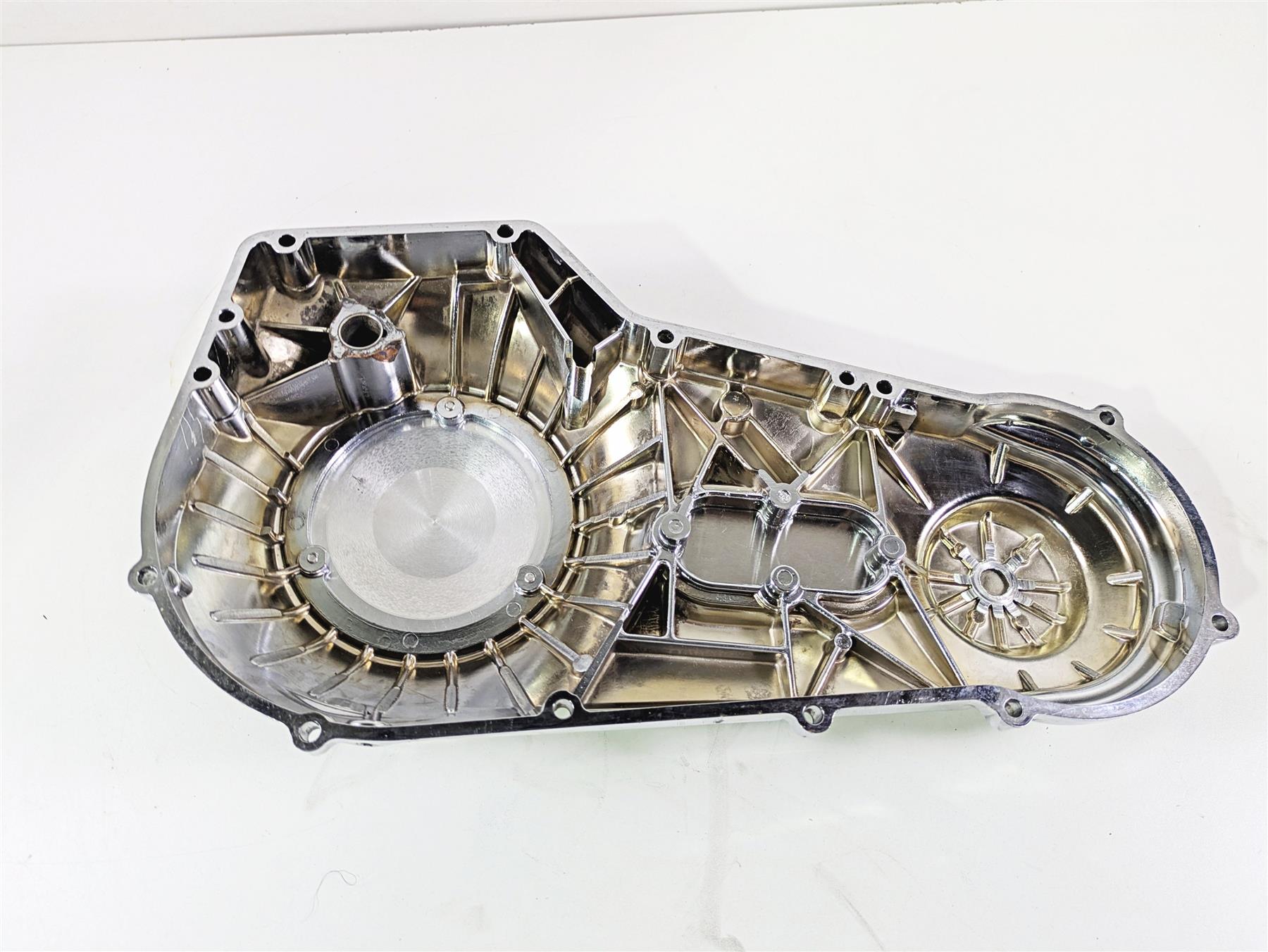 2002 Big Dog Pitbull Chrome Outer Primary Drive Clutch & Derby Cover {{ shop.shopifyCountryName }} - Mototech271