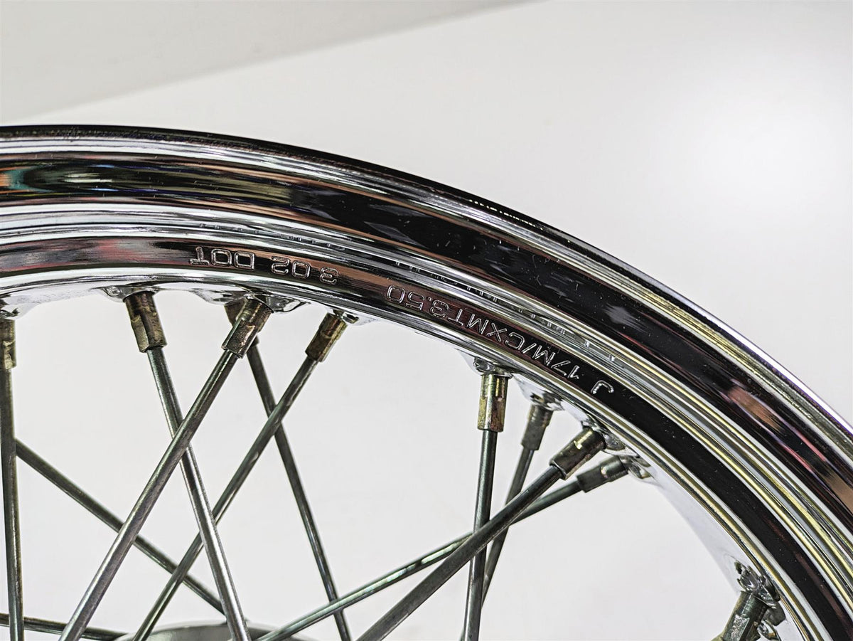 2002 Honda VTX1800 Retro Straight 17x3.5 Spoke Front Wheel Rim 44650-MCV-A11 {{ shop.shopifyCountryName }} - Mototech271