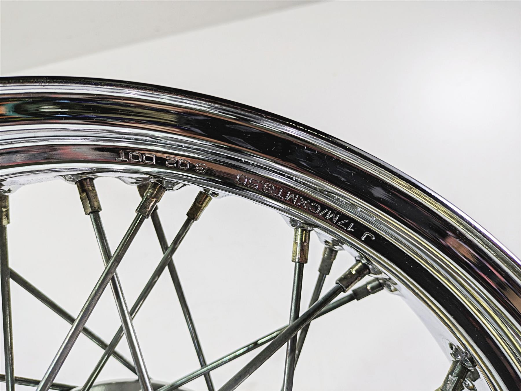 2002 Honda VTX1800 Retro Straight 17x3.5 Spoke Front Wheel Rim 44650-MCV-A11 {{ shop.shopifyCountryName }} - Mototech271