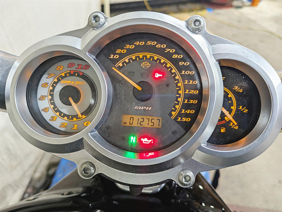 2012 Harley VRSCF Muscle V-Rod Gauges Speedometer Instrument 12K 71962-09-Mototech271