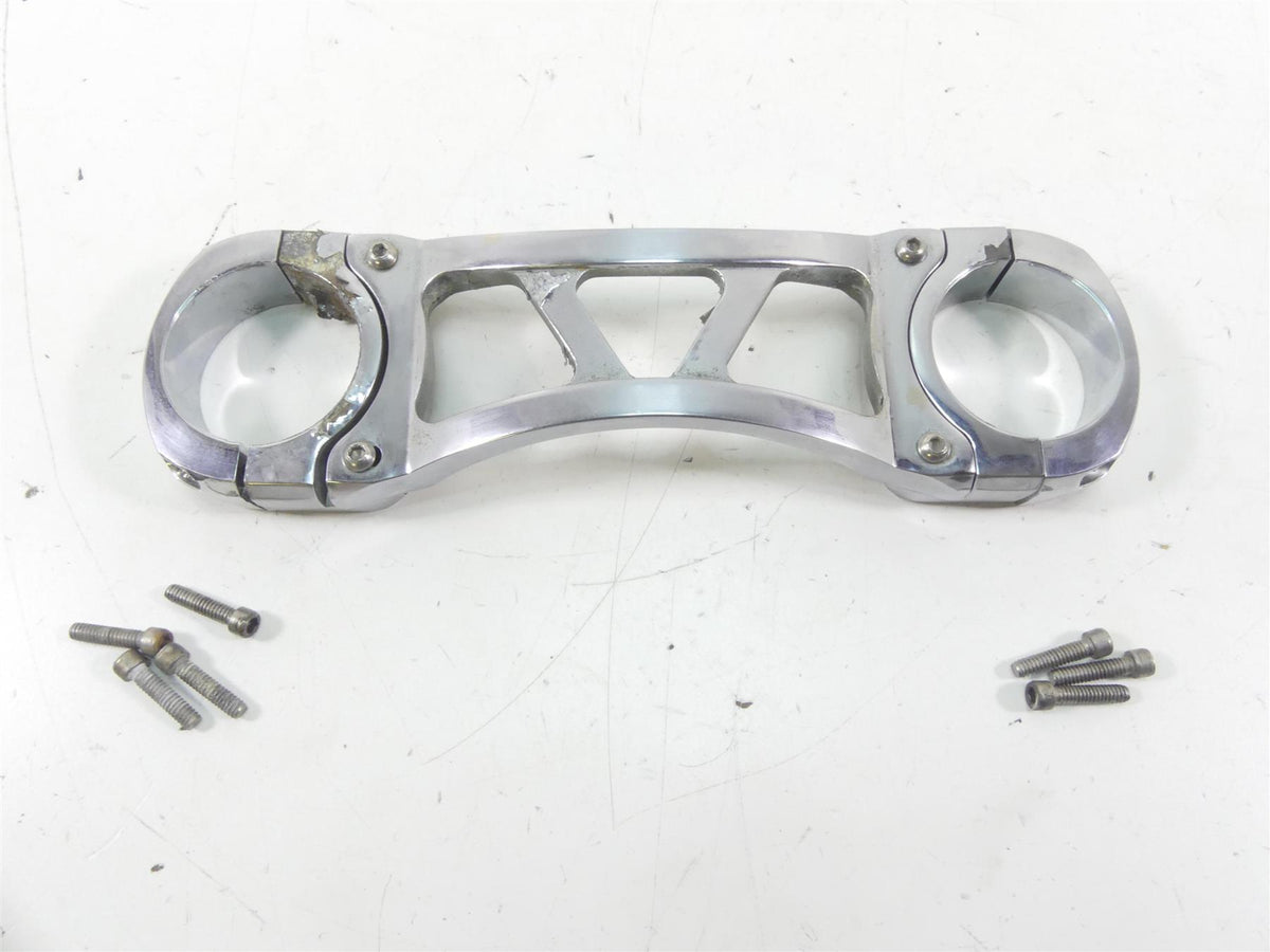 2002 Harley Softail FXSTDI Deuce Front Fork Chrome Support Bracket {{ shop.shopifyCountryName }} - Mototech271