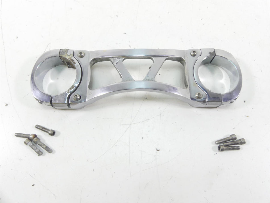 2002 Harley Softail FXSTDI Deuce Front Fork Chrome Support Bracket {{ shop.shopifyCountryName }} - Mototech271
