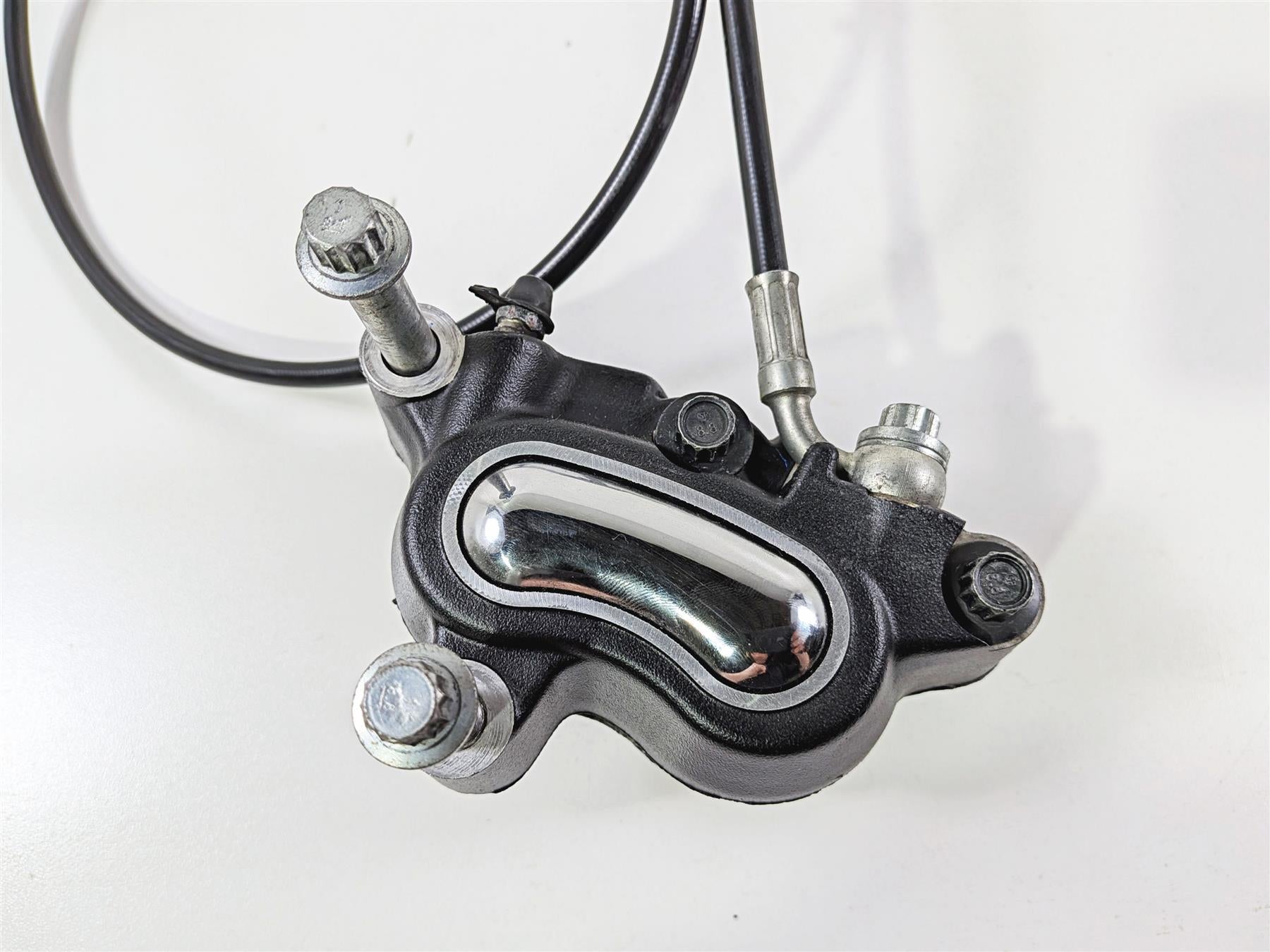 2009 Harley FXCWC Softail Rocker Front Brake Caliper + Line - Read 44464-08 {{ shop.shopifyCountryName }} - Mototech271