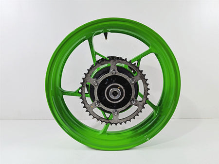 2024 Kawasaki EX500 Ninja 40th An. Strght Green Rear Wheel Rim 17x4 41073-0753 {{ shop.shopifyCountryName }} - Mototech271