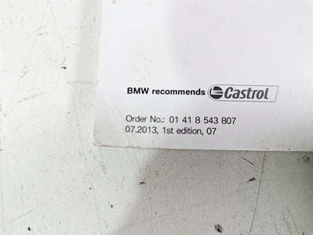 2014 BMW R1200 RT RTW K52 Owners Manual Book & Pouch Bag 01418543807 {{ shop.shopifyCountryName }} - Mototech271
