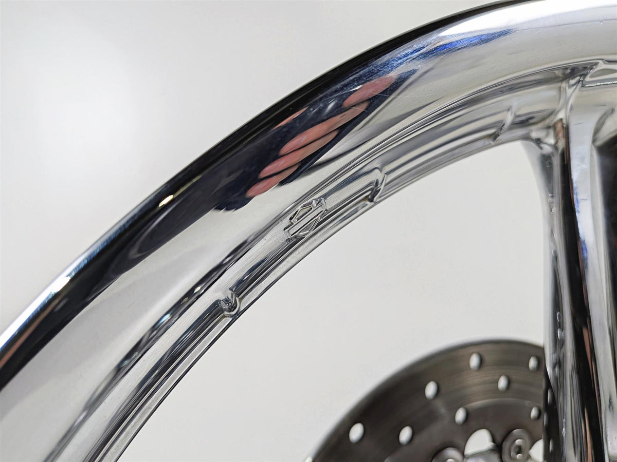 2008 Harley FXDSE CVO Dyna Chrome Slotted Front Wheel Rim 21x2.15 43973-08-Mototech271