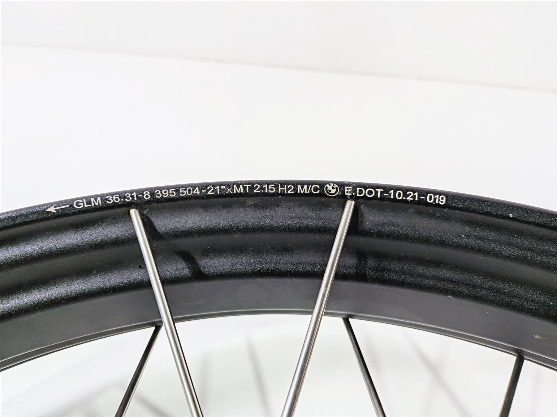 2023 BMW F850GS K81 Front Spoke Wheel Rim 21x2.15 Wobble - Dent 36318395499 {{ shop.shopifyCountryName }} - Mototech271