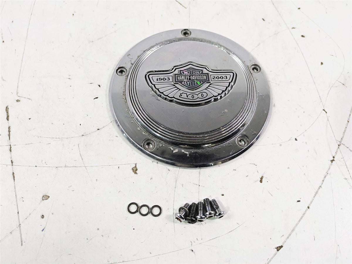 2003 Harley Touring FLHTCUI E-Glide 100th Chrome Derby Cover 25001-03 {{ shop.shopifyCountryName }} - Mototech271