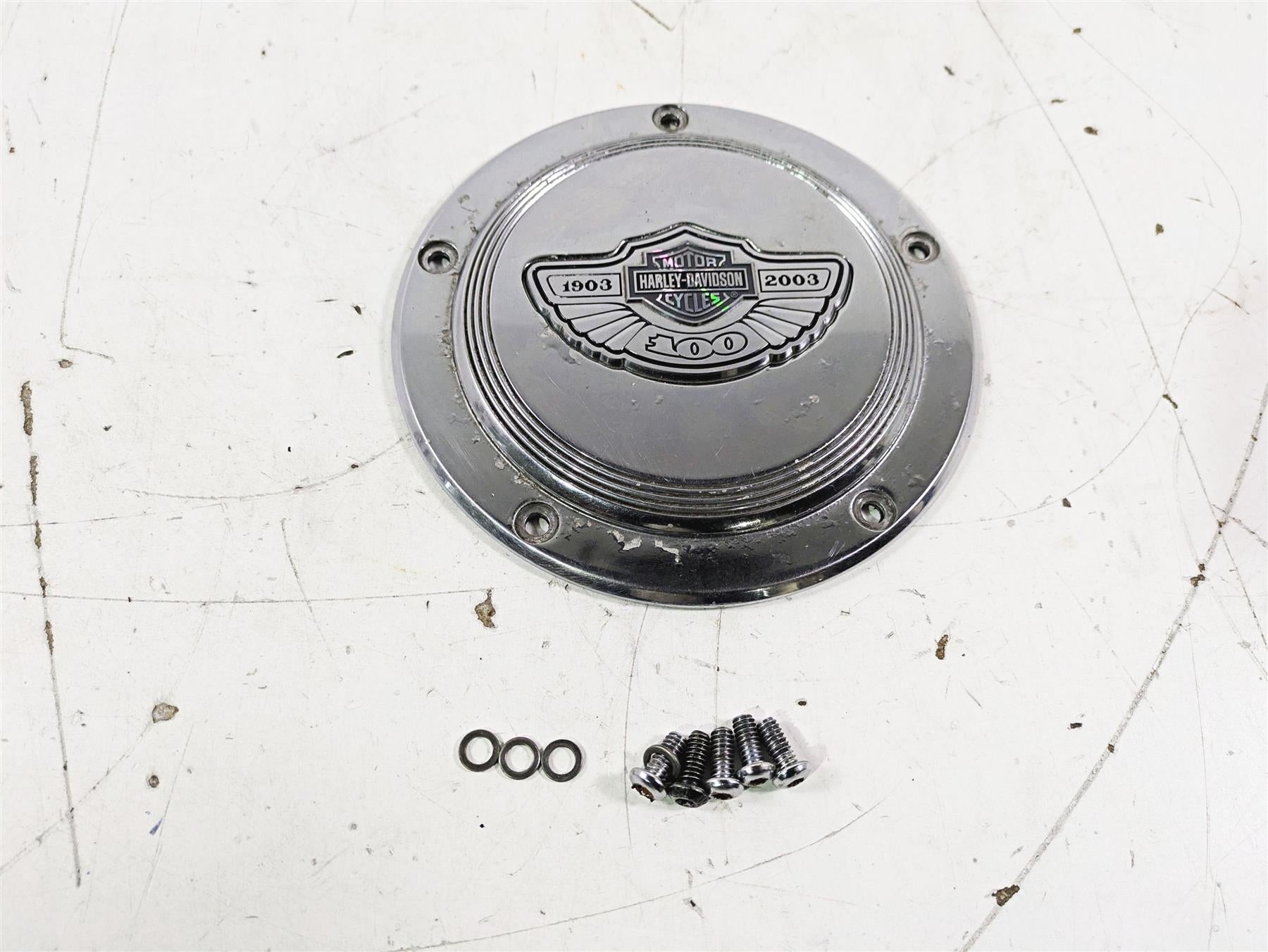2003 Harley Touring FLHTCUI E-Glide 100th Chrome Derby Cover 25001-03 {{ shop.shopifyCountryName }} - Mototech271