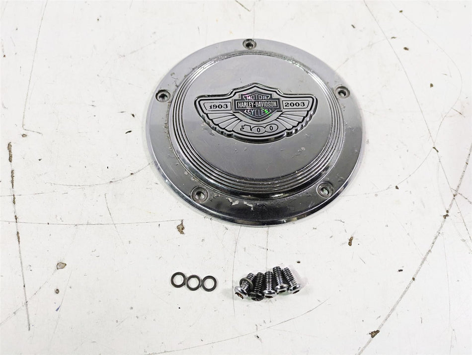 2003 Harley Touring FLHTCUI E-Glide 100th Chrome Derby Cover 25001-03 {{ shop.shopifyCountryName }} - Mototech271