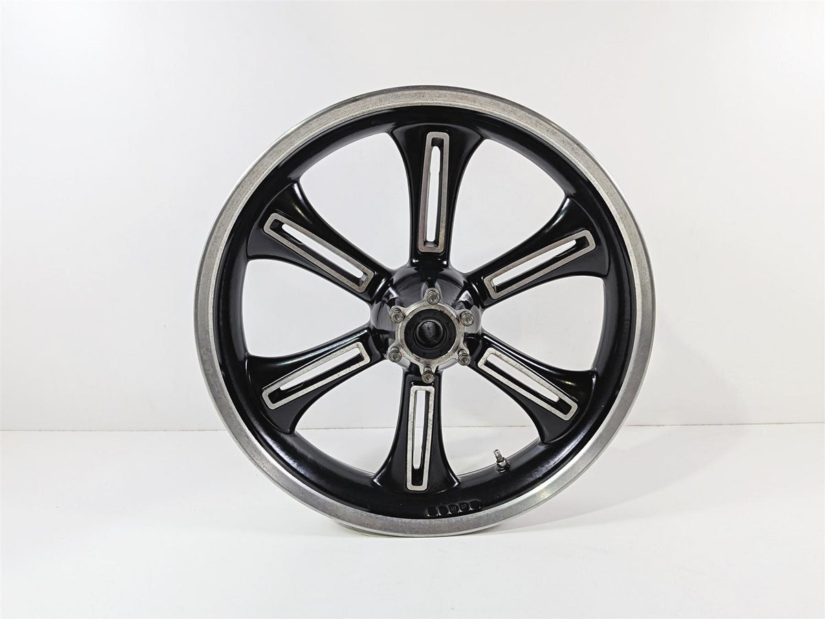 2013 Victory Vision Tour Straight Black Front Wheel Rim 18x3.5 1521383 {{ shop.shopifyCountryName }} - Mototech271