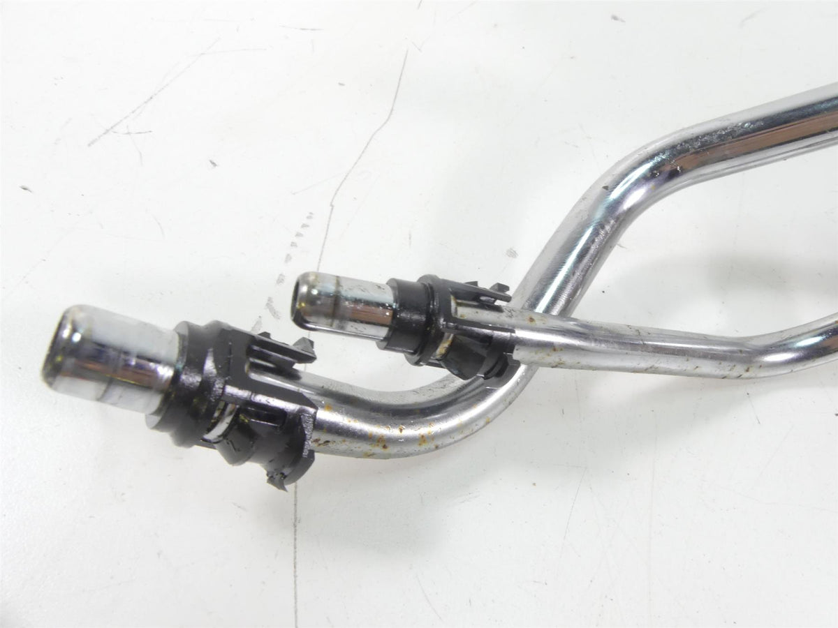 2004 Harley Softail FLSTFI Fat Boy Chrome Oil Tank Reservoir + Hoses 62498-00A {{ shop.shopifyCountryName }} - Mototech271