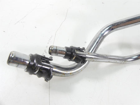 2004 Harley Softail FLSTFI Fat Boy Chrome Oil Tank Reservoir + Hoses 62498-00A {{ shop.shopifyCountryName }} - Mototech271