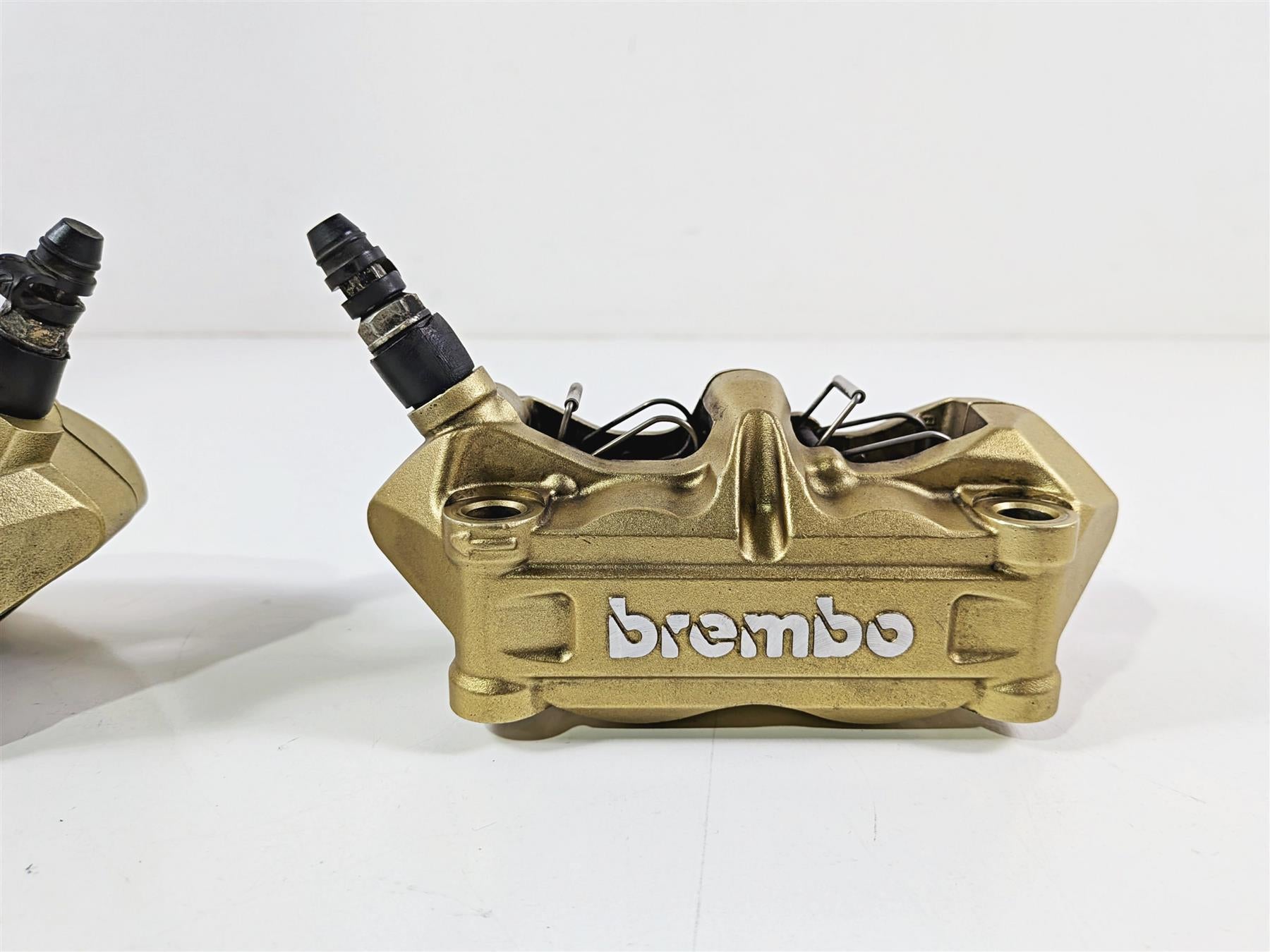 2007 Mv Agusta F4 1000R 312 Brembo 100mm Gold Front Brake Caliper Set 8000A6415-Mototech271