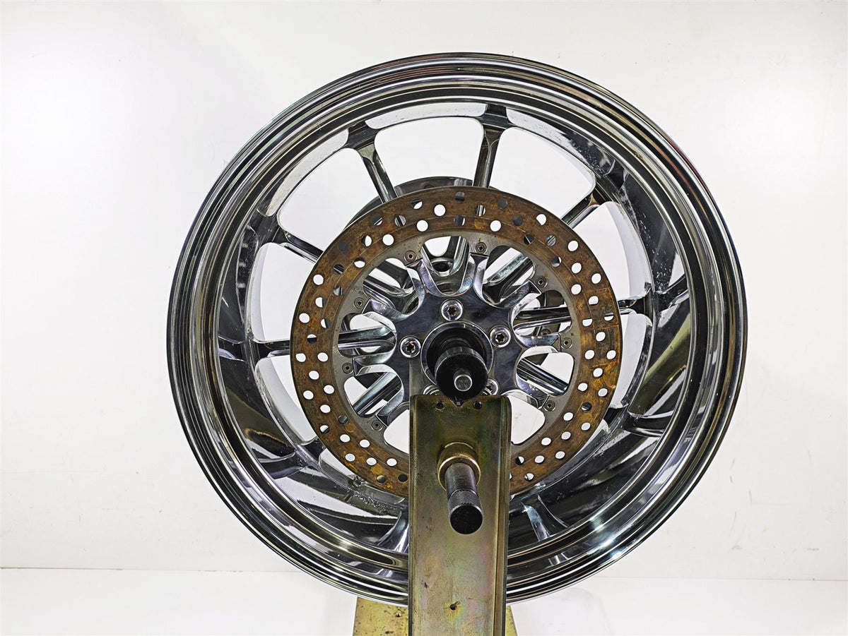 2004 Big Dog Chopper Straight Billet Rear Wheel Rim & Pulley 8.5x18 65T Pulley {{ shop.shopifyCountryName }} - Mototech271