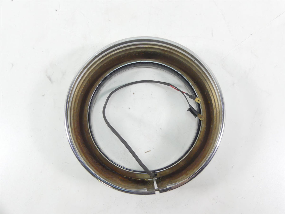 2004 Harley FLHTC SE CVO Electra Glide Chrome Led Headlight Halo Ring {{ shop.shopifyCountryName }} - Mototech271